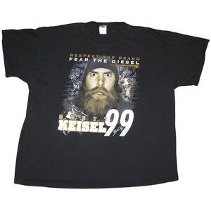 2008 Pittsburgh Steelers Brett Keisel Respect Beard Fear Deisel T-Shirt 2XL